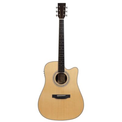 musik-lageret-viborg-Santana ST-300W Western Guitar Elektrisk Akustisk Guitar Fishman Pickup Stålstrenge Musiklageret Viborg